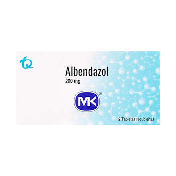 Albendazol 200 mg MK Caja x 2 Tabletas  