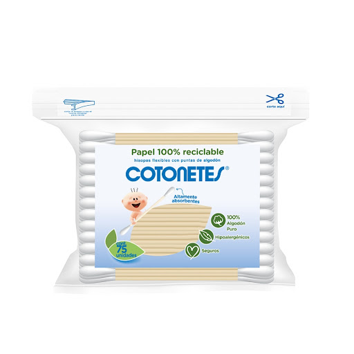 Copitos para Bebés y Adultos Johnson’s Cotonetes Reciclables Bolsa x 75 und