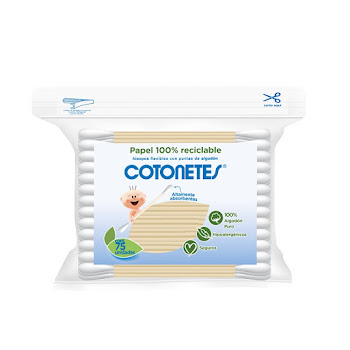 Copitos para Bebés y Adultos Johnson’s Cotonetes Reciclables Bolsa x 75 und  