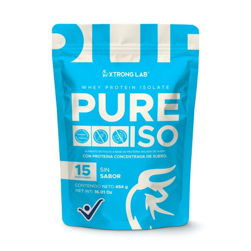 Strong Pure Iso Proteina Pura sin sabor 454 gr  STRONG LAB  BOLSA x 454 GR PURE ISO con proteína aislada de suero sin sabor, desarrollada para mezclar con otros alimentos y/o bebidas y  enriquecer su aporte nutricional.

Con PURE ISO, ahora puedes enriquecer tu dieta diaria 
