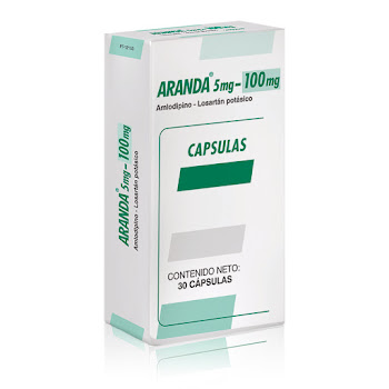 Aranda Amlodipino 5mg/100mg Farmacol Caja x 30 Cápsulas  