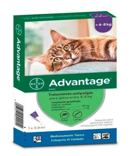 ADVANTAGE GATOS ( HASTA 8 KG) Elanco  x 1 