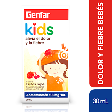 Acetaminofén Kids Genfar 100 mg Frasco x 30 ml  