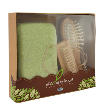 Set De Baño Novaway   Esponja+Cepillo Para Uñas+Cepillo Para Cabello  