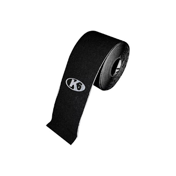 Cinta Kinesiologica Elastica K6 Negra 3 mts x 5 ancho x 1 und  