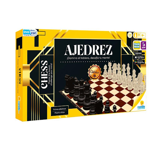 Juegos de Mesa Ajedrez Clasico Ronda Ronda Caja x 1 El juego que desarrolla tu habilidad estratégica y mental ganaras cuando logres hacer jaque mate a tu oponente.
