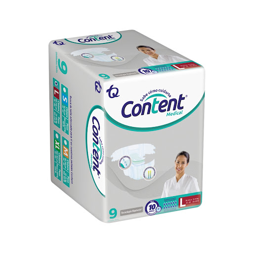 Pañal Content Medical talla L Paquete x 9 und