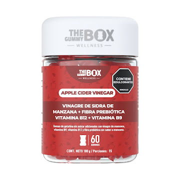 Gomas Masticables The Gummy Box Apple Cider Vinegar Frasco x 180 g  