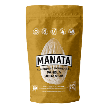 Almendras Horneadas   Manata Panela Paquete x 50 gr  