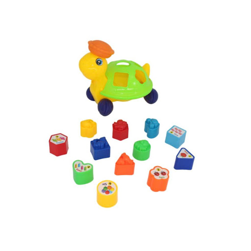 Tortuga Didactica X 12 En Malla Plasticos Asociados  x 1 Tortuga didáctica incluye 12 figuras geométricas de diferentes formas y colores, diseñadas para que los niños se diviertan clasificando y encajando los bloques en su cuerpo. Gracias a su diseño intera