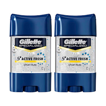 Oferta Desodorante Gillette Especialized Gel Active Fresh Pack x 2 und   