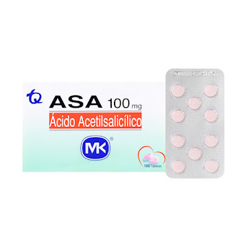 Asa Ácido Acetilsalicílico 100 mg Mk Fracción Blister x 10 Tabletas   