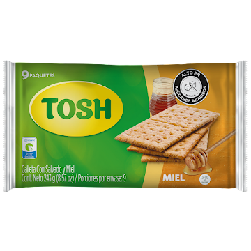 Galleta Tosh Miel   Paquete x 27 gr  