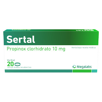 Sertal Propinox Clorhidrato 10 mg Megalabs Caja x 20 Comprimidos  