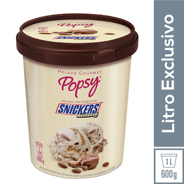 Helado Popsy Snickers Almond Bar x 1 lt  