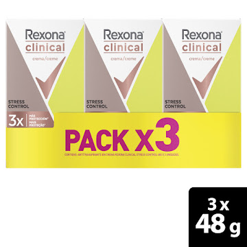 Desodorante Rexona Stress Control Crema x 3 und  