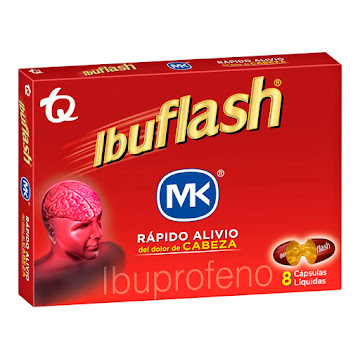 **IBUFLASH FORTE 400MG CÁPSULAS CAJA X8CAP TQ IBUPROFENO                  