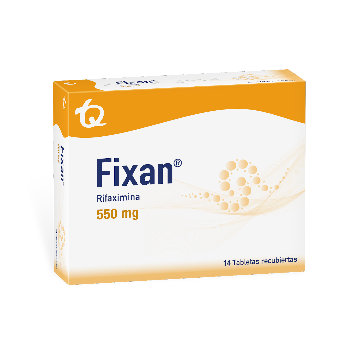 Fixan Rifaximina 550 mg Tecnoquimicas Caja x 14 Tabletas  