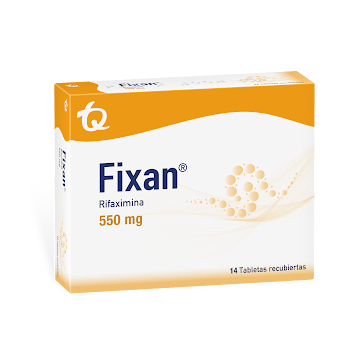 Fixan Rifaximina 550 mg Tecnoquimicas Caja x 14 Tabletas  