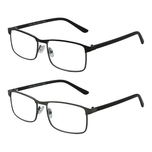 Gafas De Lectura 2PK VRM1902 BLK-GUN 300 Para Hombre E Z READER Caja x 1 La colección E-Z Reader presenta gafas pregraduadas ideales para vista cansada. Con diseños cómodos, modernos y accesibles, son perfectas para leer, trabajar en computador o hacer manualidades. Sus mi