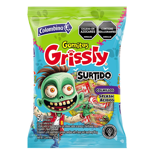 Gomas Grissly Colmillos Y Tortugas Bolsa x 264 gr