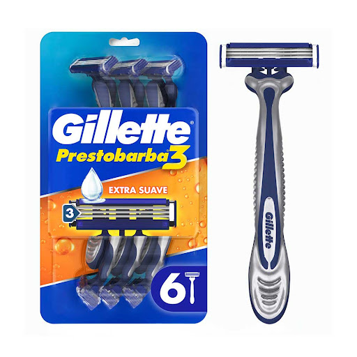 Cuchilla de Afeitar GILLETTE Prestobarba 3 Blíster x 6 und