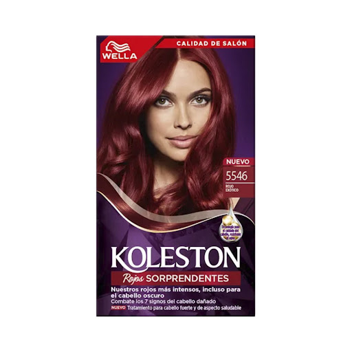 Kit Tinte Wella Koleston 5546 Rojo Exótico Caja x 70 ml