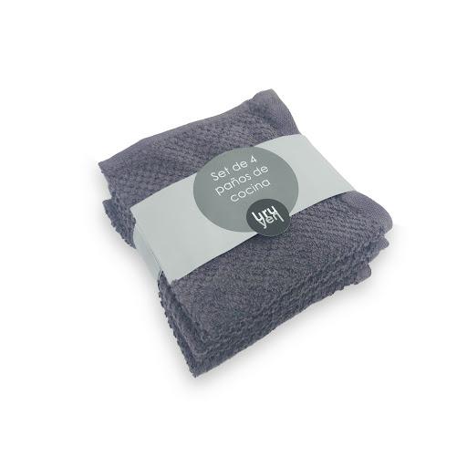 Set De 4 Bar Mop 30X30 cm Gris Uruyen Caja x 4 30X30 CM100% Algod½nGramaje: 444 GSM