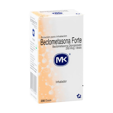 Beclometasona Forte MK 250 mcg Inhalador Caja x 200 Dosis  