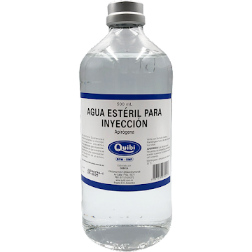 Agua Destilada Estéril Frasco x 500 ml  