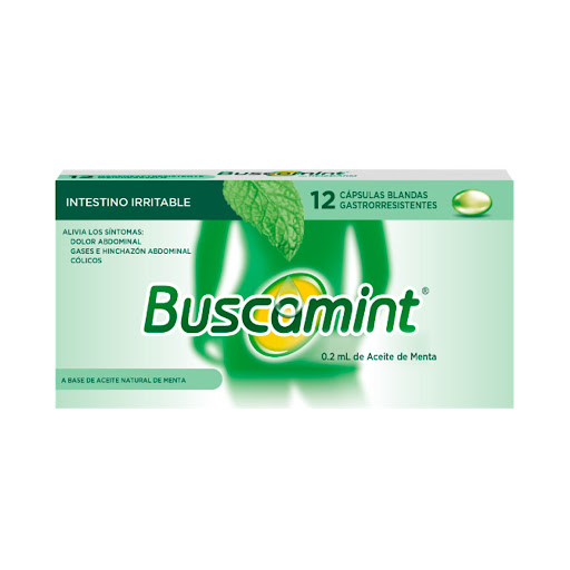 Buscamint Aceite De Menta 0.2 ml Sanofi Caja x 12 Cápsulas