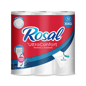Papel Higiénico Rosal   Triple Hoja 30 M x 12 und  