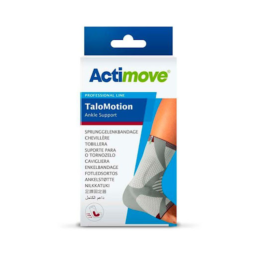 Soporte Tobillo Talomotion Izquierdo Medium Actimove Individual x 1 Soporte dinámico para el tobillo que incluye tecnología de tejido 3d, los materiales de alta calidad sin látex son suaves y delicados con la piel.