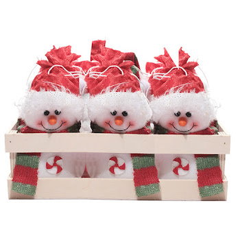 Adorno para Árbol Mays Muñeco de Nieve x 12 und   