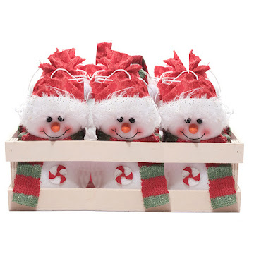 Adorno para Árbol Mays Muñeco de Nieve x 12 und   