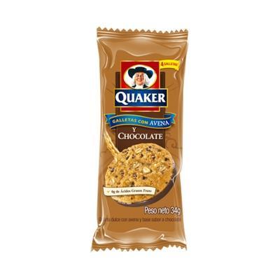 Galletas Quaker Avena Chocolate Fracción 34 gr