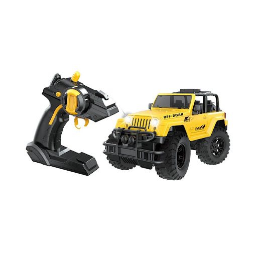 Carro a Control Remoto Forest Camper Amarillo Toy Logic Caja x 1 ĦPrepárate para la acción con el Carro a Control Remoto Forest Camper de Toy Logic! Este coche teledirigido de escala 1:16 está diseñado para ofrecer una experiencia de conducción emocionante, con mov