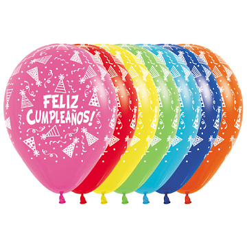 Globos Sempertex Feliz Cumpleanos R12 x 12 und  
