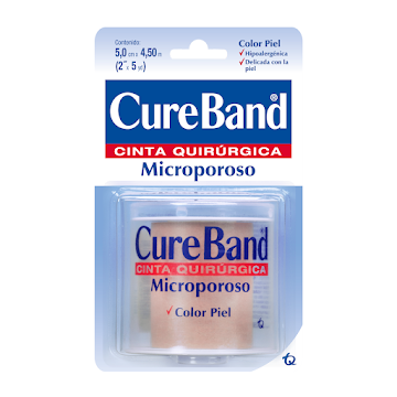 Microporo Cure Band Color Piel de 5cmx4.50m x 1 und  