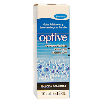 Optive Solución Carboximetilcelulosa + Glicerina 0.9% Lágrimas Artificiales Abbvie Frasco x 10 ml  
