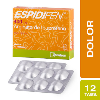 Espidifen Arginato de Ibuprofeno 400 mg Zambon Caja x 12 Tabletas  