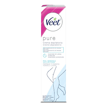 Crema Depilatoria Veet Piernas y Cuerpo Piel Sensible x 200 ml  