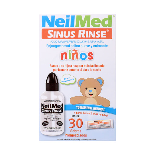 Sinus Rinse Pediátrico Cloruro de Sodio 0,3% Neilmed Caja x 30 Sobres