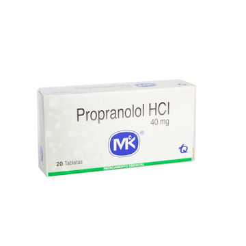Propranolol MK 40 mg Caja x 20 Tabletas  
