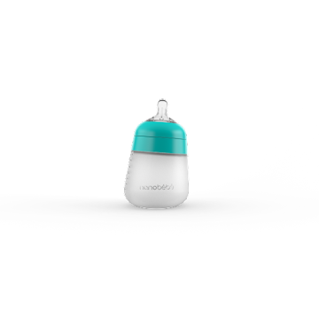 Biberón Nanobébé Flexy Silicona Verde Azulado x 260 ml  