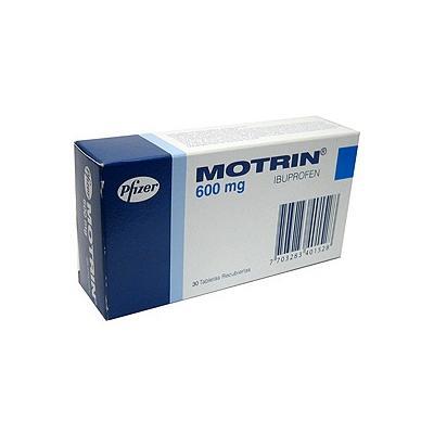 Motrin Ibuprofeno 600 mg Pfizer Caja x 30 Tabletas