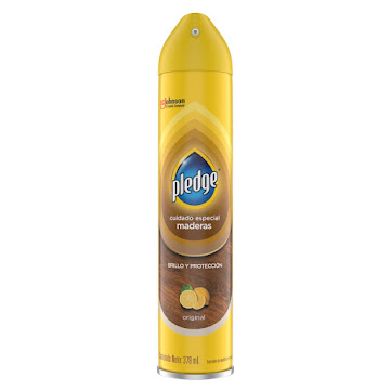 Lustrador De Muebles Pledge En Aerosol Natural Frasco x 378 ml  