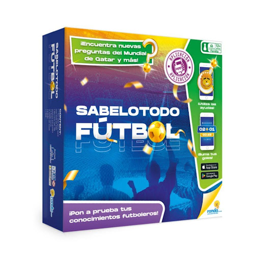 Juegos de Mesa Sabelotodo Futbol Ronda Ronda Caja x 1 ¡Pon a prueba tus conocimientos futboleros!La estrategia está a tu favor. Puedes recorrer libremente los tableros, elegir categorías, repetir tu turno, retar a tus rivales y bloquear sus  turnos.Usa t
