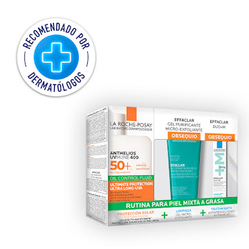 Kit Protector Solar La Roche Posay Anthelios Uvmune x 50 ml + Gel Effaclar Micro x 50ml + Gel Effaclar Duo 15ml
