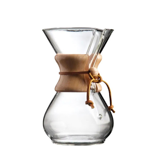 Cafetera Chemex Jarra 6 Tazas Chemex  Caja  x 1 Prepara un café limpio, suave y de calidad profesional con la Chemex 6 Tazas Original, uno de los métodos de filtrado más reconocidos en el mundo del café de especialidad.

Su sistema de extracción co
